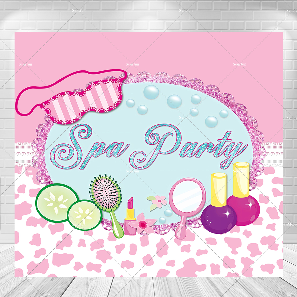 Beauty Makeup Girl Photo - Spa Party Theme Backdrop for Photography