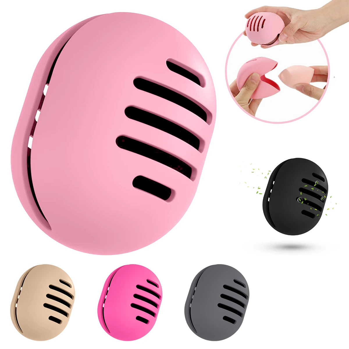 Beauty Bag Makeup - Eco-friendly Silicone Puff Storage Box, 1PC