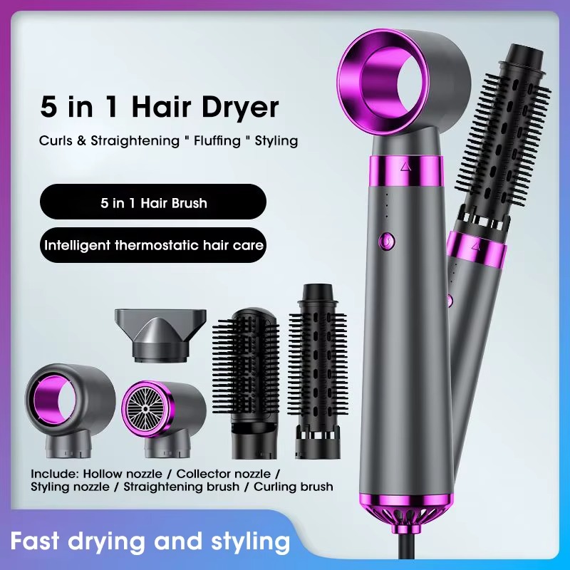 Hair Straightener - 5 in 1 Multifunction Hair Dryer