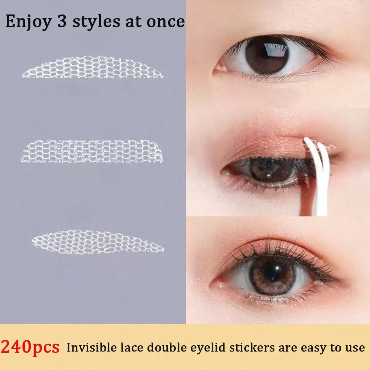 Beauty Makeup Tools Use - 200pcs/Set Lace Eyelid Stickers, Women Makeup