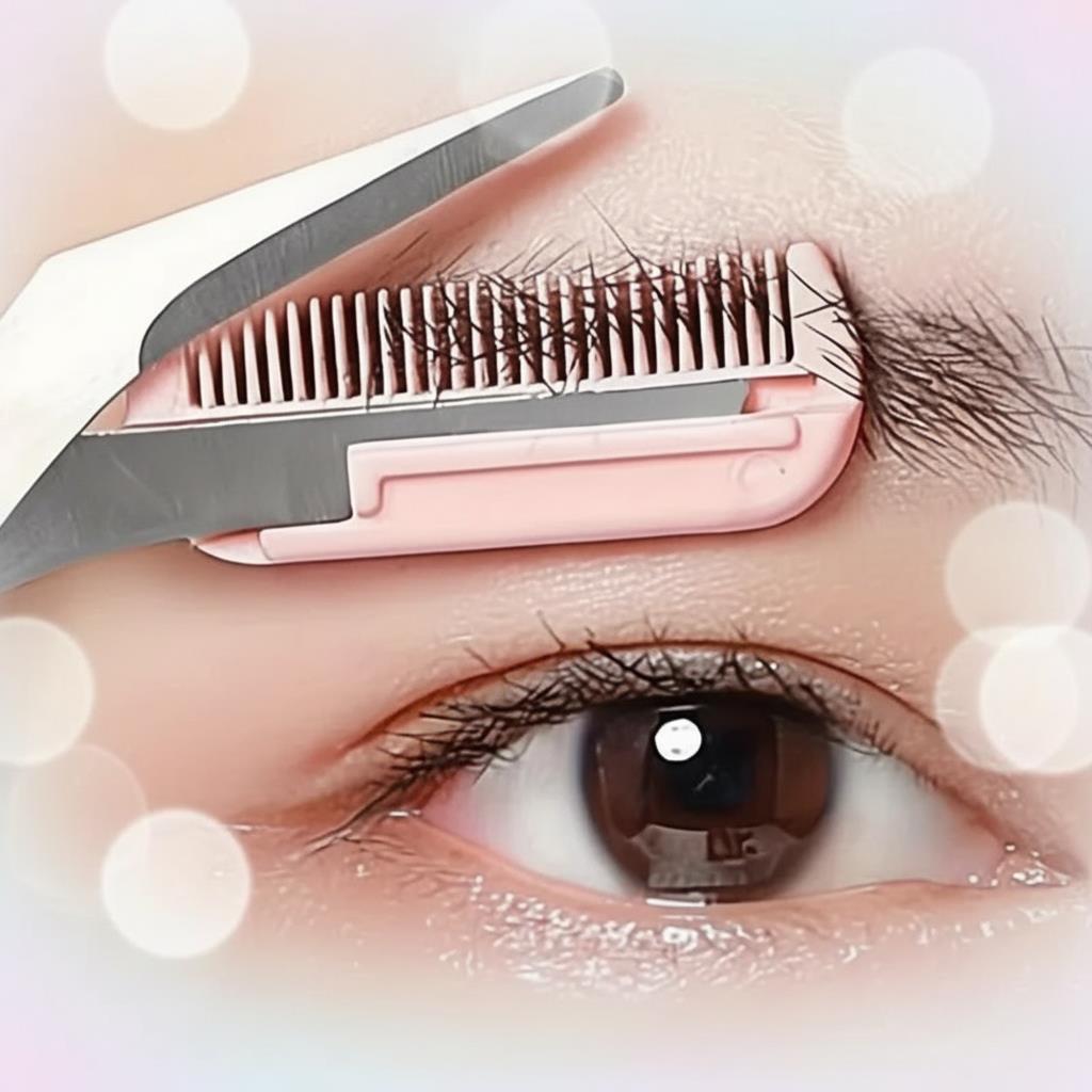 Beauty Makeup Tools Use - 1PCS Eyebrow Trimmer with Comb Stainless