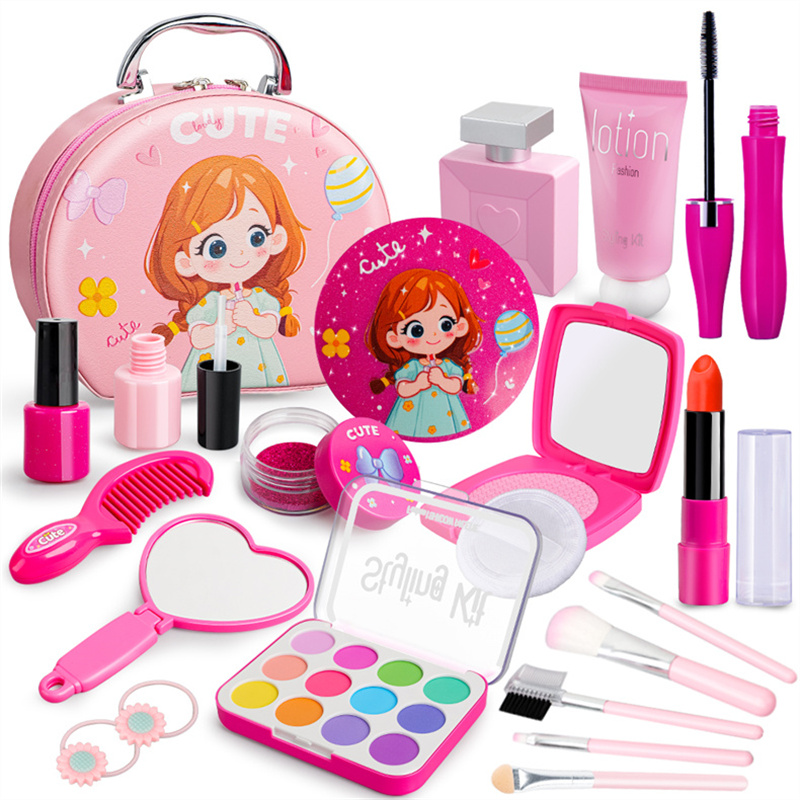 Beauty Makeup Set For Kids - Pink Simulation Girl Beauty Play Game