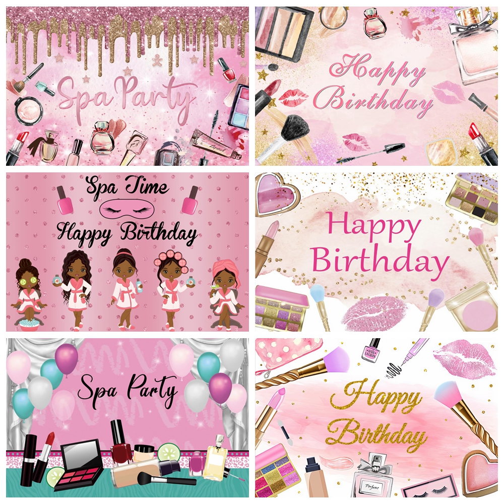 Spa Party Themed Backdrop Phot – обзор и цена Beauty Makeup Girl Photo
