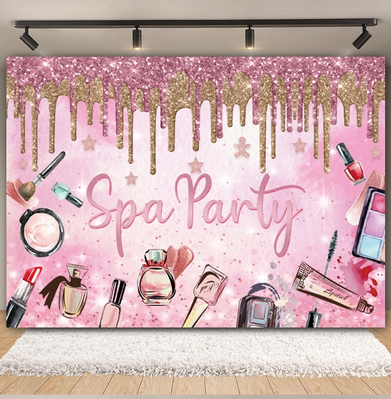 Spa Party Themed Backdrop Phot – обзор и цена Beauty Makeup Girl Photo