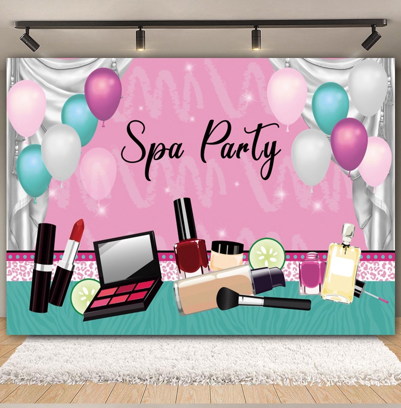 Spa Party Themed Backdrop Phot – обзор и цена Beauty Makeup Girl Photo