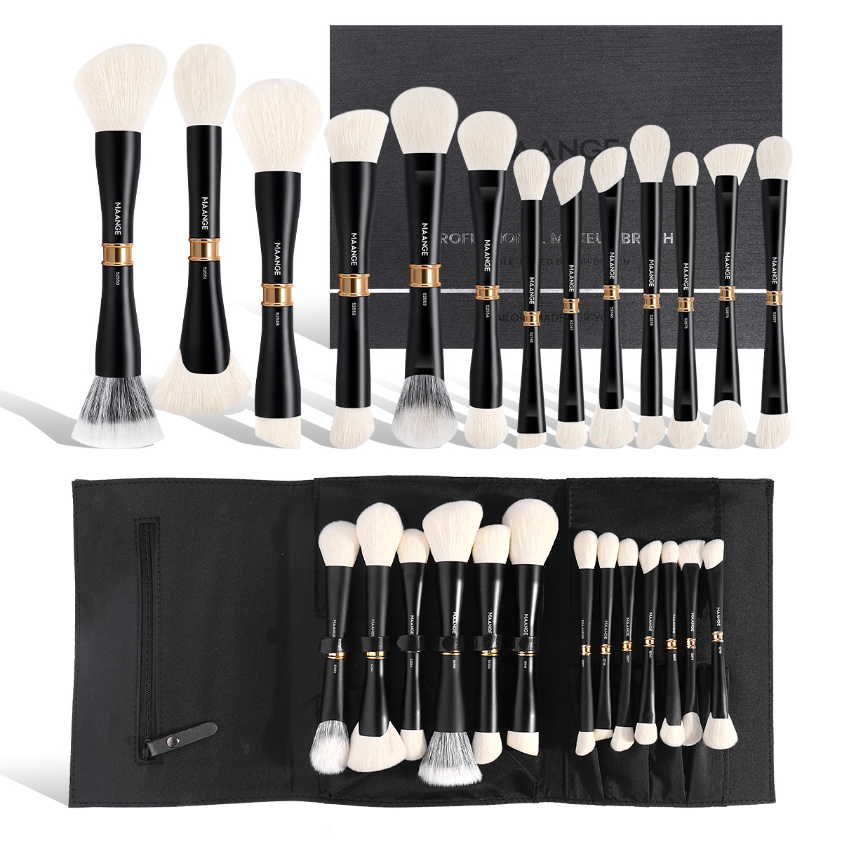 MAANGE 13pcs High-end Double H – обзор и цена Beauty - Makeup - Eyes