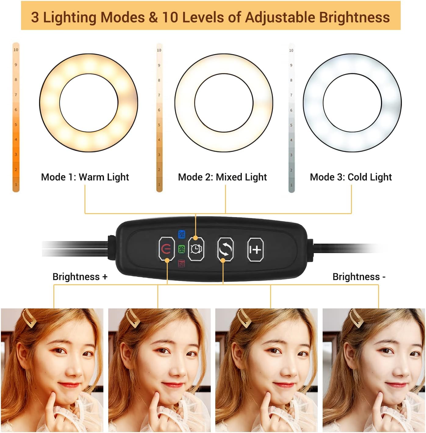 Clip on Light Reading Lights w – обзор и цена Led Ring Light