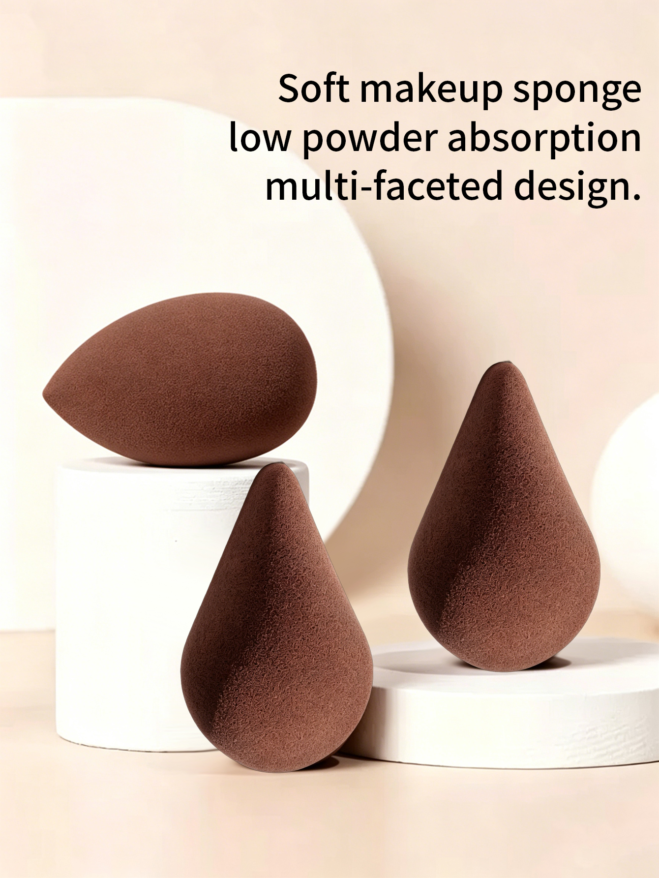 1/3/4pcs Brown  Makeup Sponge  – обзор и цена Beauty Makeup Tools Use