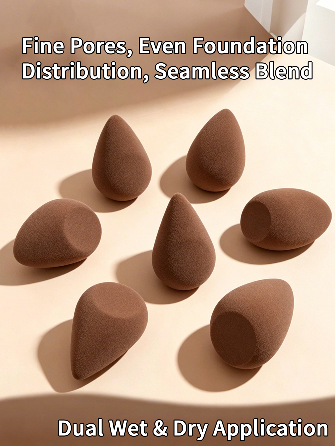 1/3/4pcs Brown  Makeup Sponge  – обзор и цена Beauty Makeup Tools Use