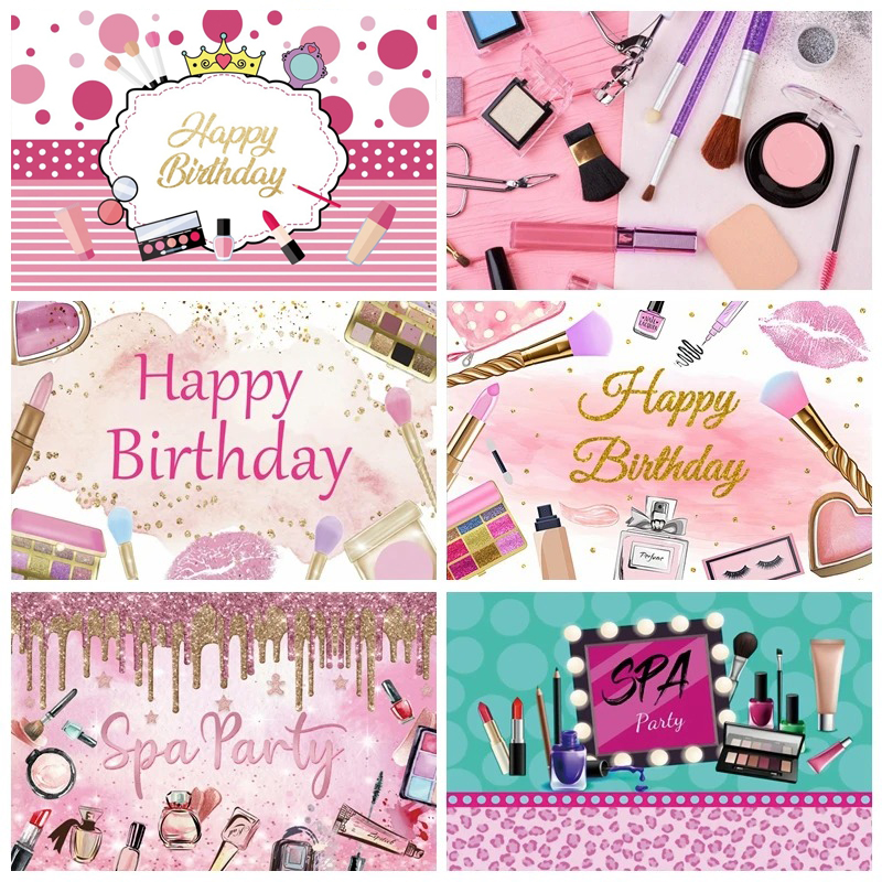 Spa Party Themed Backdrop for  – обзор и цена Beauty Makeup Girl Photo