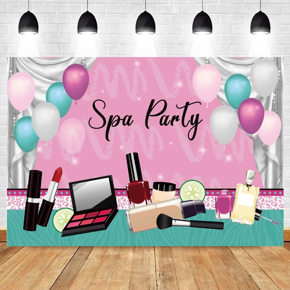 Spa Party Themed Backdrop for  – обзор и цена Beauty Makeup Girl Photo