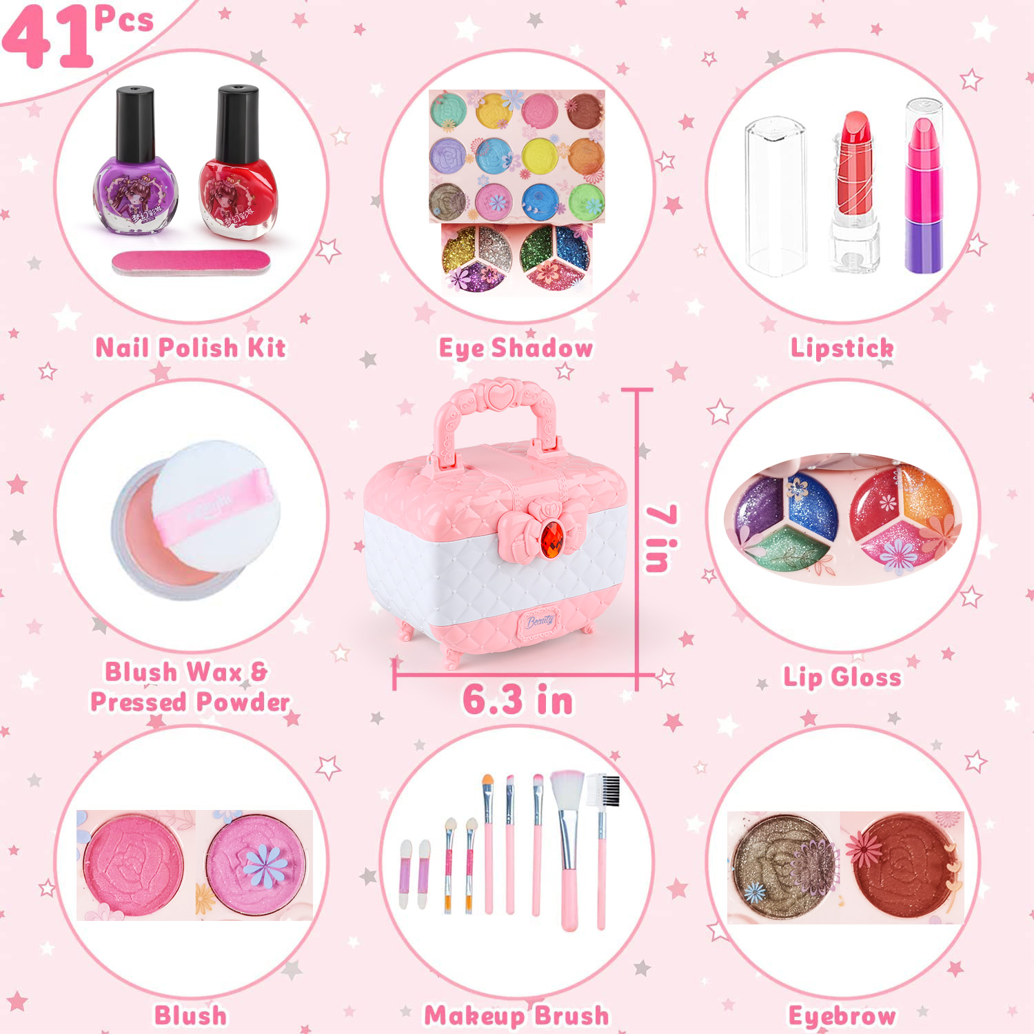 Kids Makeup Toy Kit for Girls, – обзор и цена Beauty Makeup Set For Kids