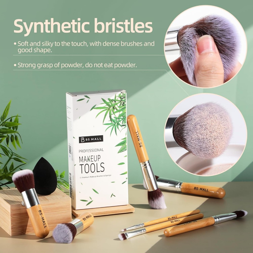 BS-MALL Makeup Brush Set 11Pcs – обзор и цена Blush Brush Kabuki