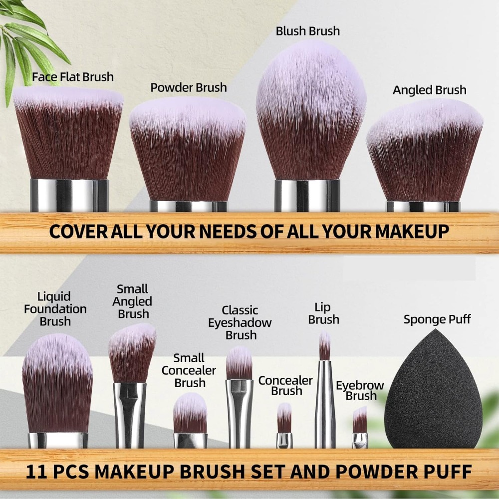 BS-MALL Makeup Brush Set 11Pcs – обзор и цена Blush Brush Kabuki