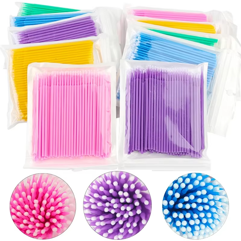 100Pcs Eyelash Cleaning Brush  – обзор и цена Beauty Makeup Background
