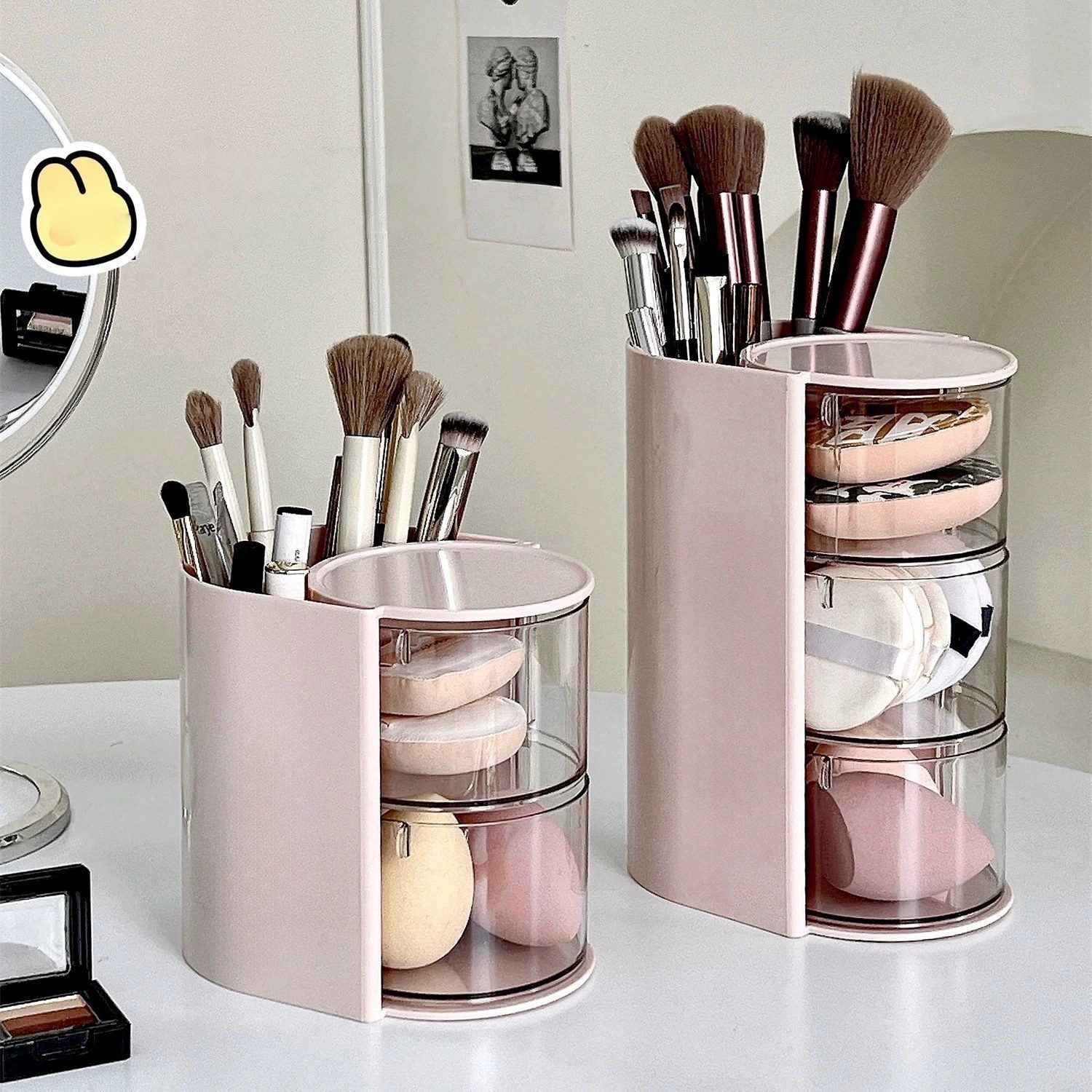 Rotating Cosmetic Storage Box, – обзор и цена Blush Brush Kabuki