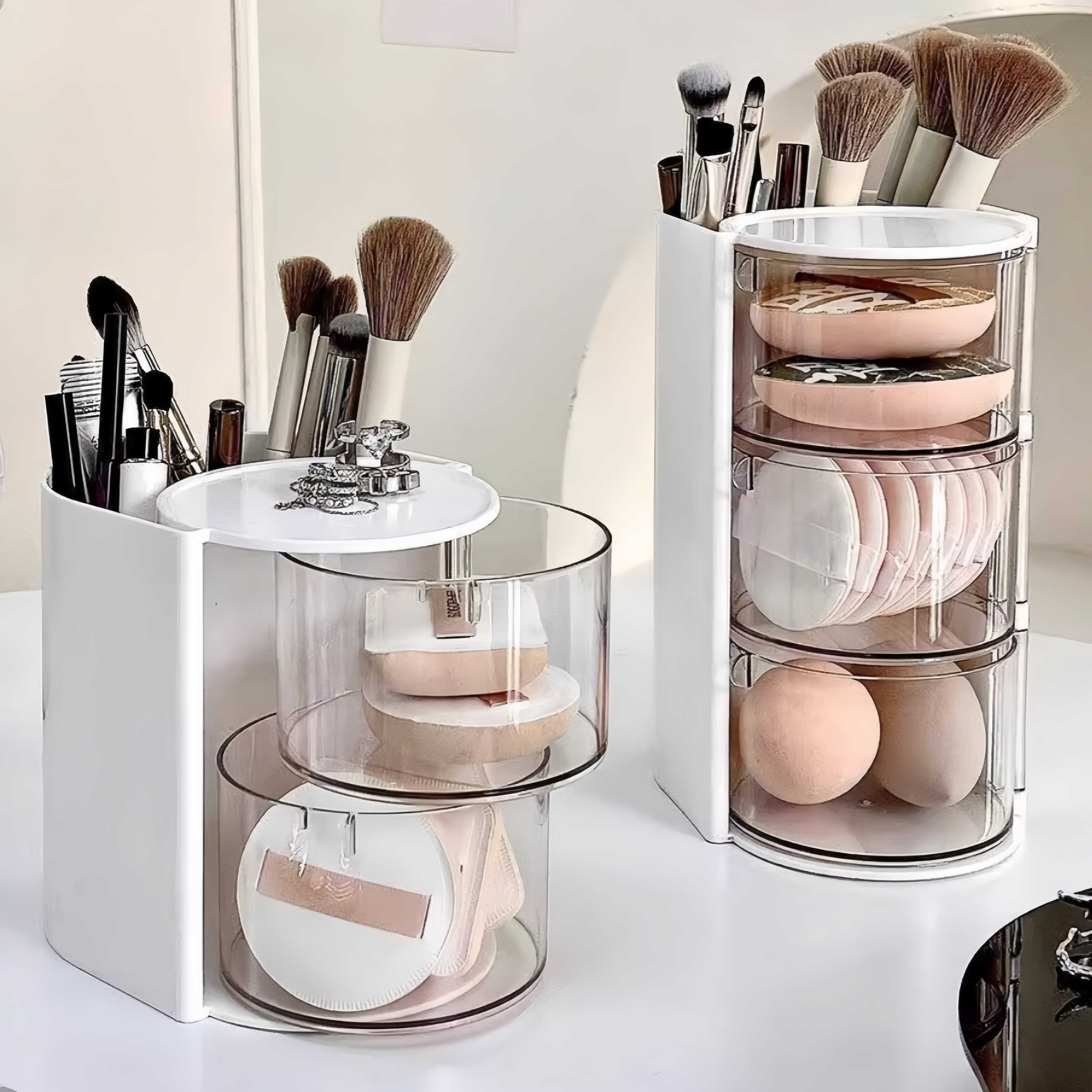 Rotating Cosmetic Storage Box, – обзор и цена Blush Brush Kabuki