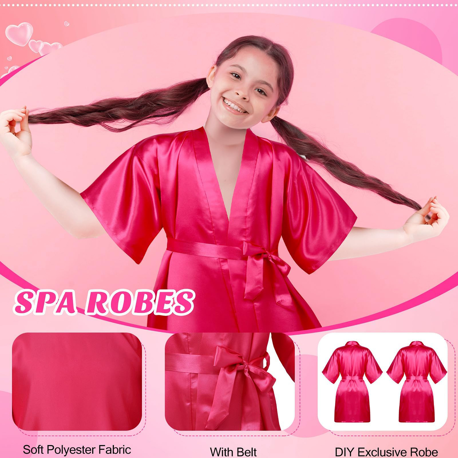 6-8Set Spa Party Robes for Gir – обзор и цена Beauty Makeup Kids
