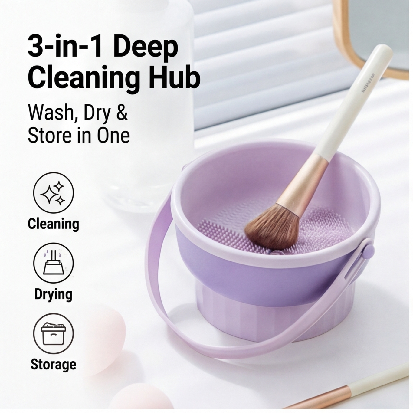 Silicone Makeup Brush Cleaning – обзор и цена Blush Brush Kabuki