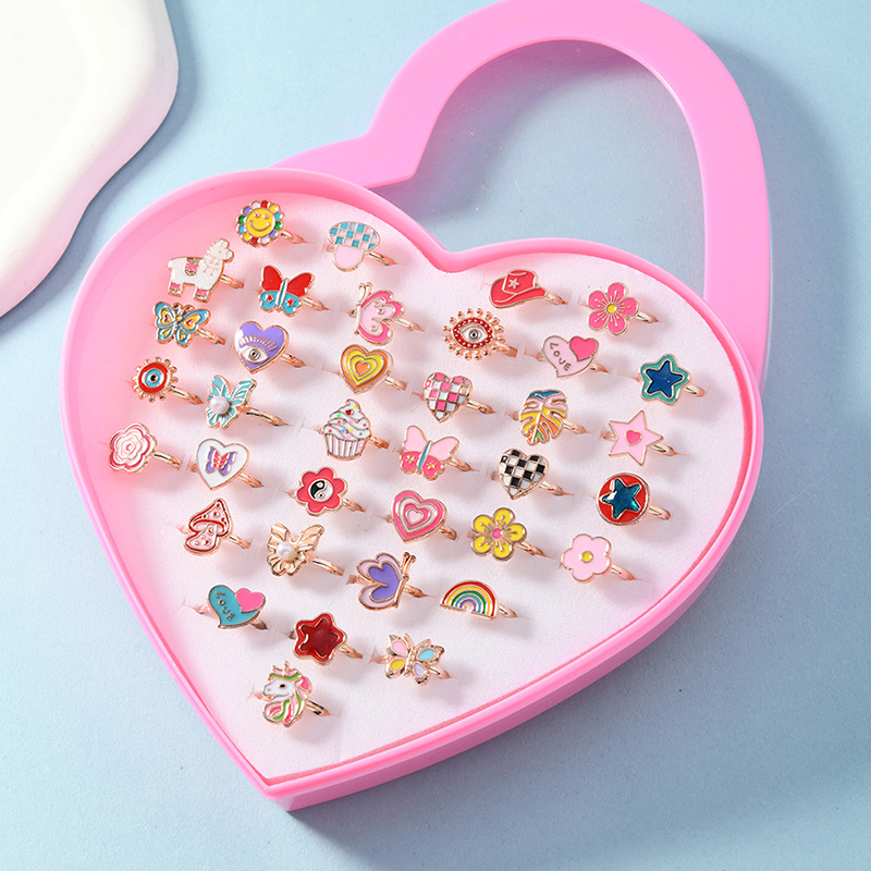6/12/36pcs Adjustable Rings fo – обзор и цена Beauty Makeup Kids