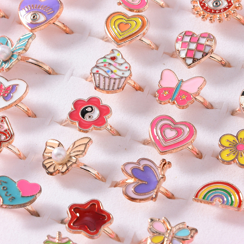 6/12/36pcs Adjustable Rings fo – обзор и цена Beauty Makeup Kids