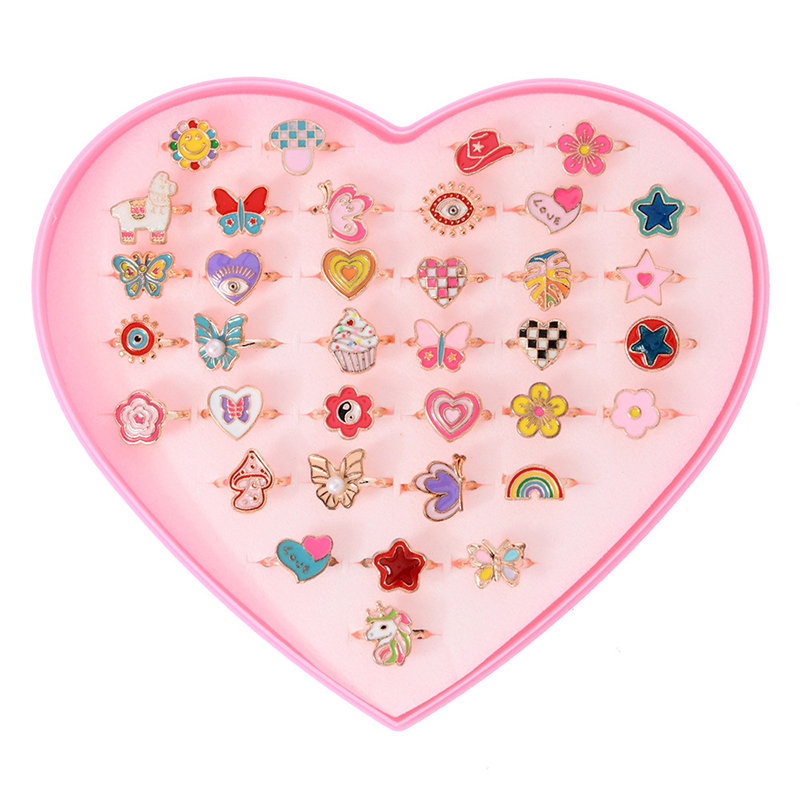 6/12/36pcs Adjustable Rings fo – обзор и цена Beauty Makeup Kids