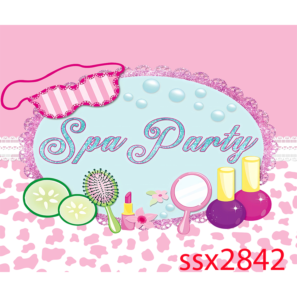 Spa Party Theme Backdrop for P – обзор и цена Beauty Makeup Girl Photo