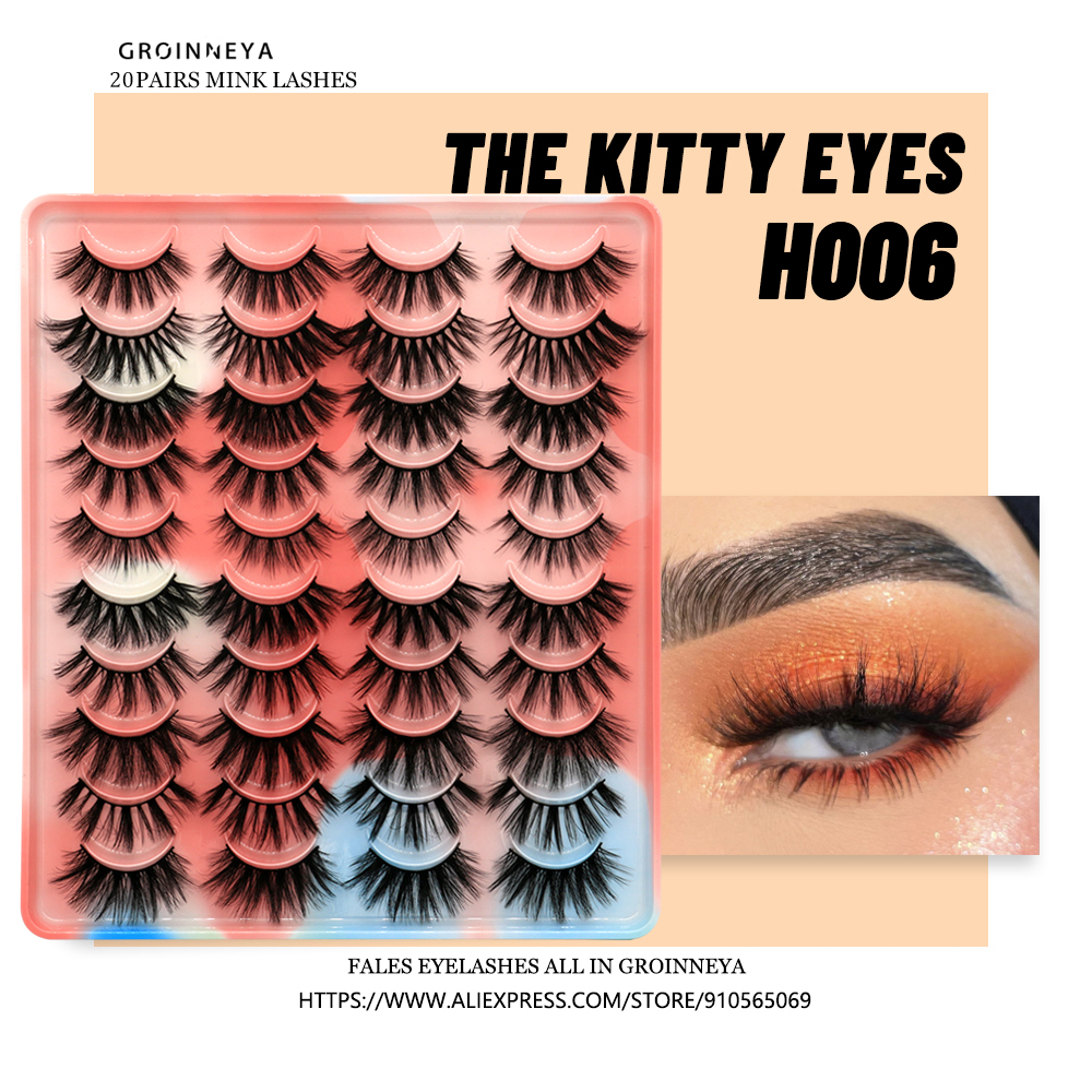 GROINNEYA 5/10/20 Pairs 3D Fau – обзор и цена Beauty - Makeup - Eyes