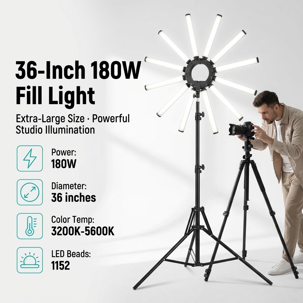 12 Arms Multi Tube Photography – обзор и цена Led Ring Light