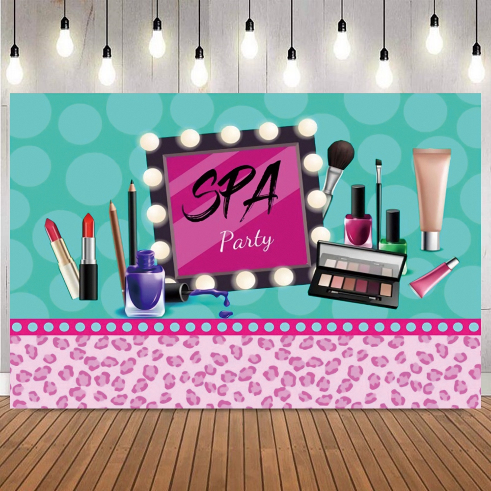 Spa Party Themed Backdrop for  – обзор и цена Beauty Makeup Girl Photo