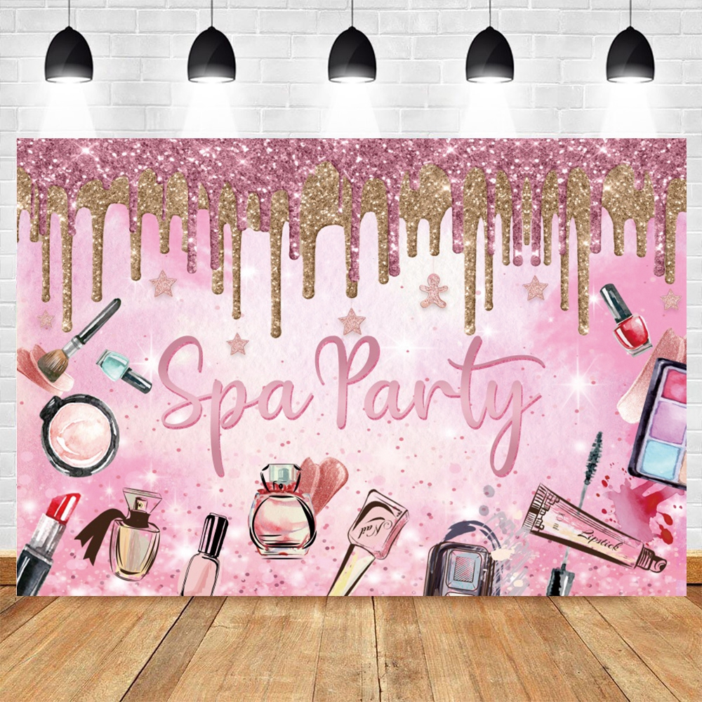Spa Party Backdrop Pamper Prin – обзор и цена Beauty Makeup Girl Photo