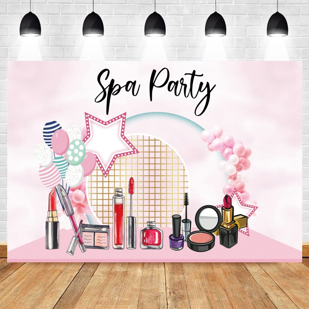 Spa Party Backdrop Pamper Prin – обзор и цена Beauty Makeup Girl Photo