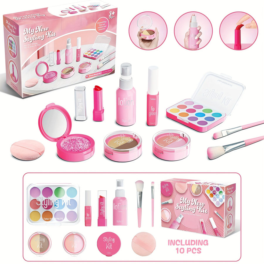 Kids Pretend Makeup Toy Set, N – обзор и цена Beauty Makeup Kids