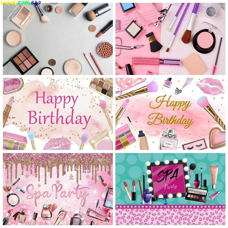 Spa Party Themed Backdrop for  – обзор и цена Beauty Makeup Girl Photo