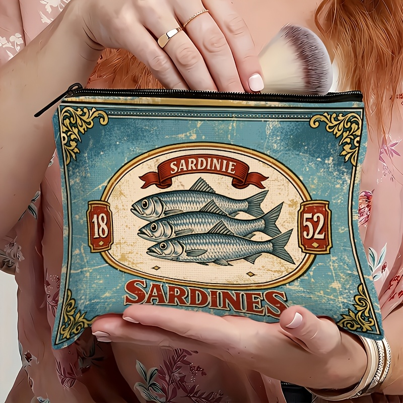 Retro Sardine Print Makeup Bag – обзор и цена Beauty Works Makeup