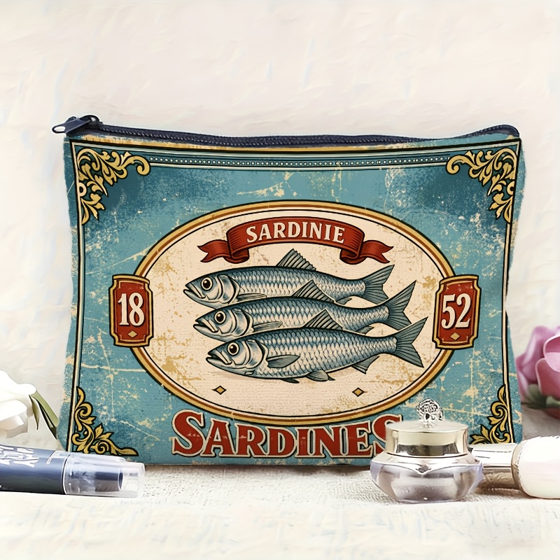Retro Sardine Print Makeup Bag – обзор и цена Beauty Works Makeup