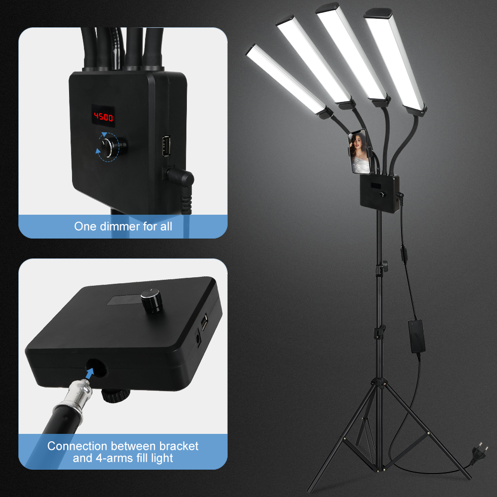 LED Video Light 80W Four Arm B – обзор и цена Beauty Makeup Video
