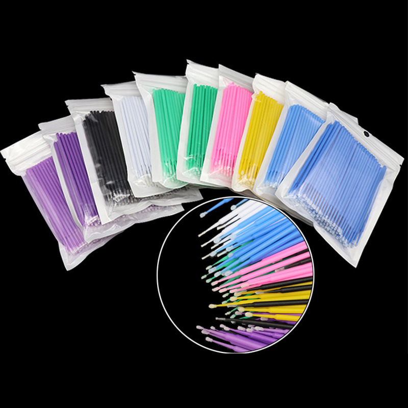 100Pcs Eyelash Cleaning Brush  – обзор и цена Beauty Makeup Background